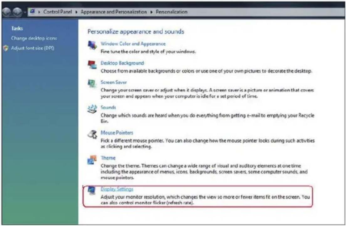 Wyse E1914H - Click Display Settings. - 1