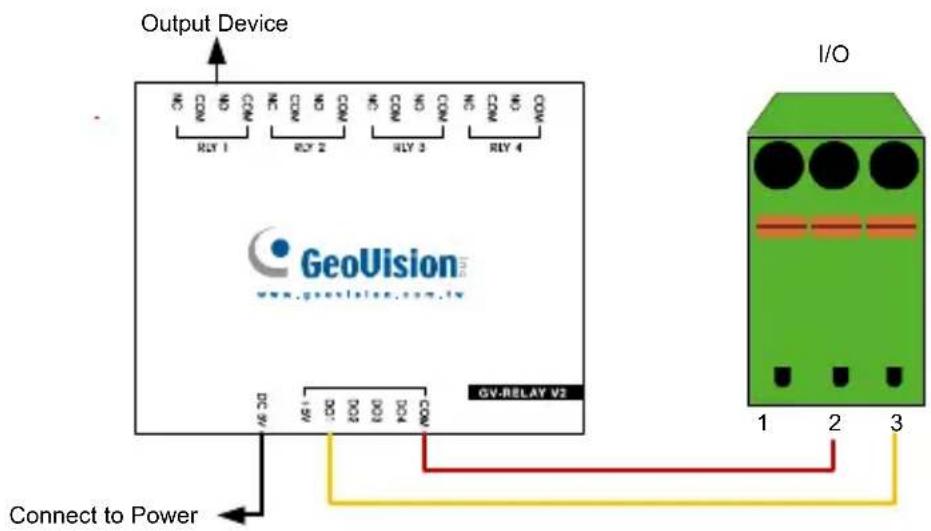 Geovision GV-EBX1100 - Connecting to GV-Relay V2 (Optional) - 1