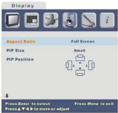 Proview MH-422HUB - Display menu: - 1