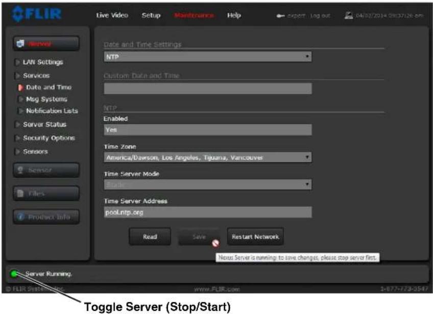 FLIR FC-348 - Services Menu - 1