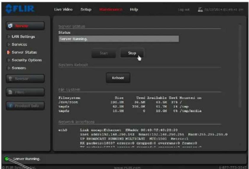 FLIR FC-348 - Services Menu - 5
