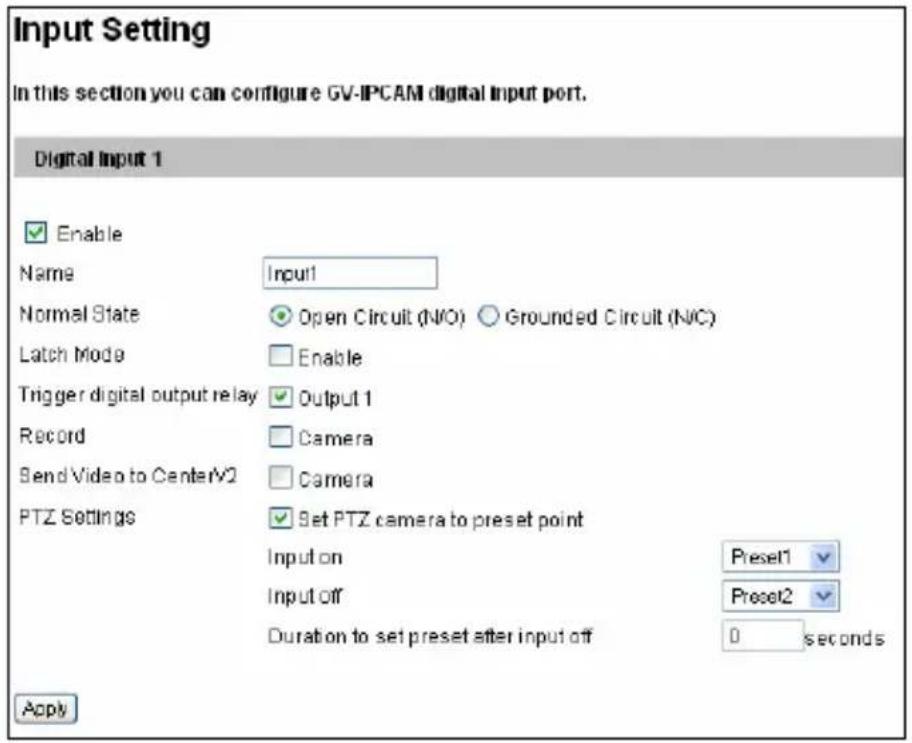Geovision GV-MDR3400 - Input Settings - 1