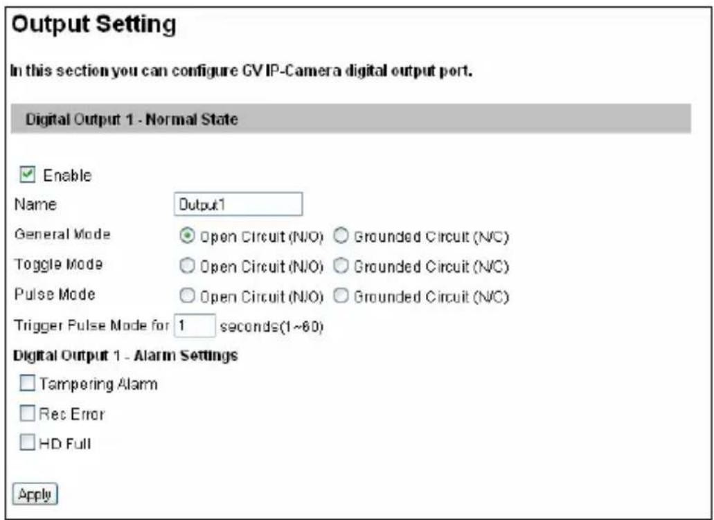 Geovision GV-MDR3400 - Output Settings - 1