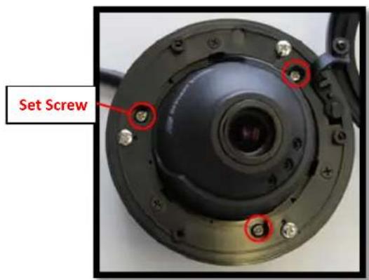 Arecont Vision MegaBall AV1145 - Adjusting the Tilt, Pan, Z-Axis (Yaw): - 1