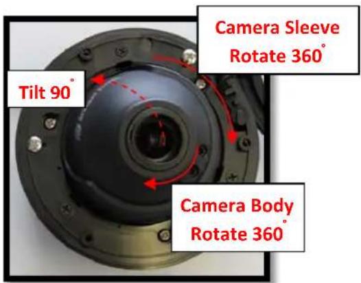 Arecont Vision MegaBall AV1145 - Adjusting the Tilt, Pan, Z-Axis (Yaw): - 2