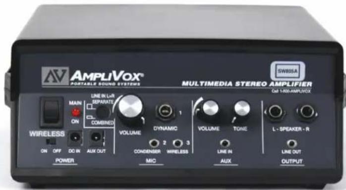 AmpliVox S805A - Watt Stereo Amplifier PA System - 1