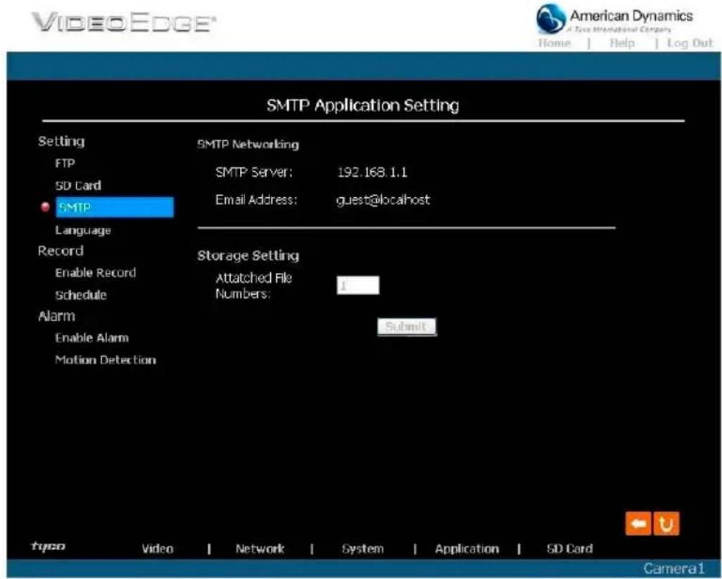 American Dynamics VideoEdge ADCIPE3312 - SD Card setting page of MJPEG mode SD Card setting page of MPEG4 mode - 1