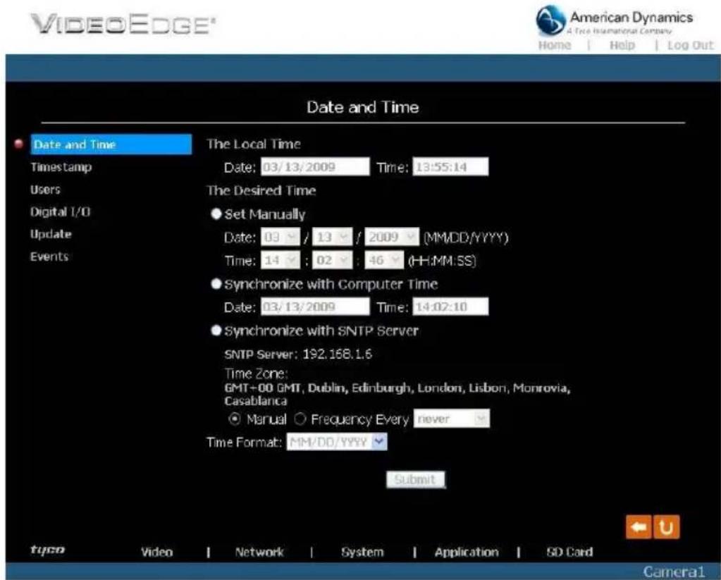 American Dynamics VideoEdge ADCIPE3312 - Change the System Setting - 1