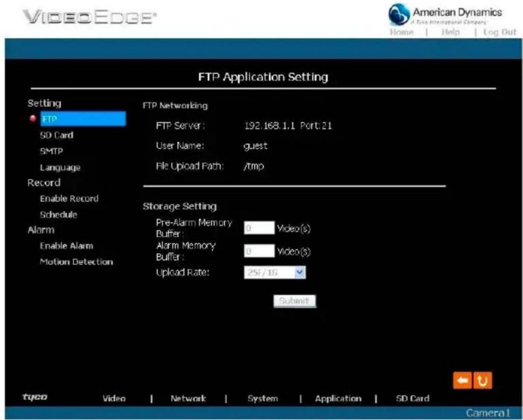 American Dynamics VideoEdge ADCIPE3312 - Change the Application Setting - 1