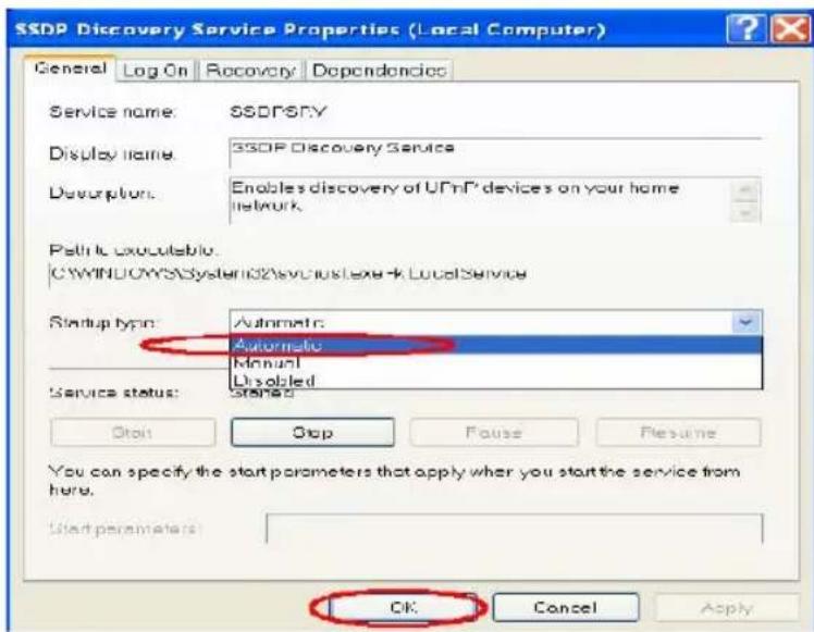 American Dynamics VideoEdge ADCIPE3312 - Step 4: When the Services dialog box shows up, double Click on the SSDP Discovery Service icon. See Figure17. - 2