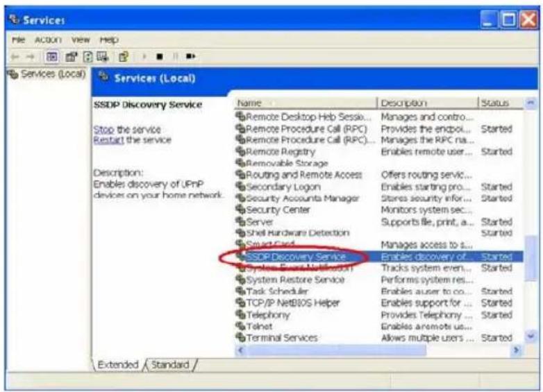 American Dynamics VideoEdge ADCIPE3312 - Step 4: When the Services dialog box shows up, double Click on the SSDP Discovery Service icon. See Figure17. - 1