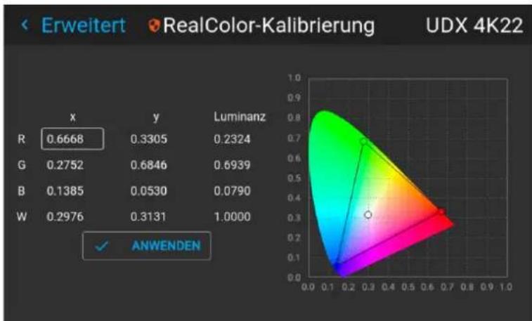 Barco UDM-4K15 - So passen Sie die nativen P7-Einstellungen an - 3
