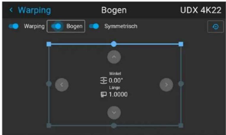 Warping Bogen UDX 4K22 Warping Bogen Symmetrisch Winkel 0.00° Länge 1.0000