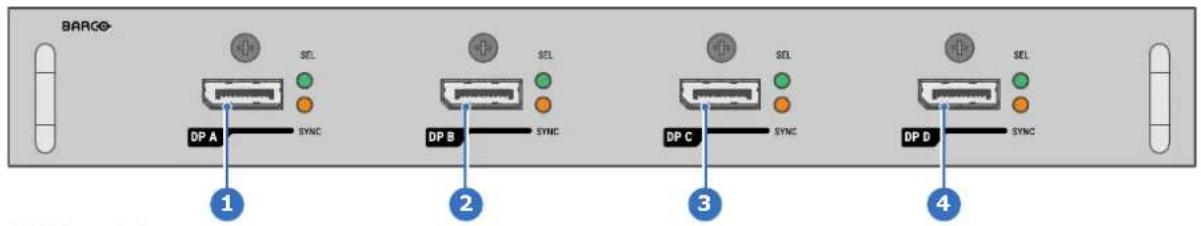 Barco UDM-4K15 - Quad DP 1.2-Eingang - 1