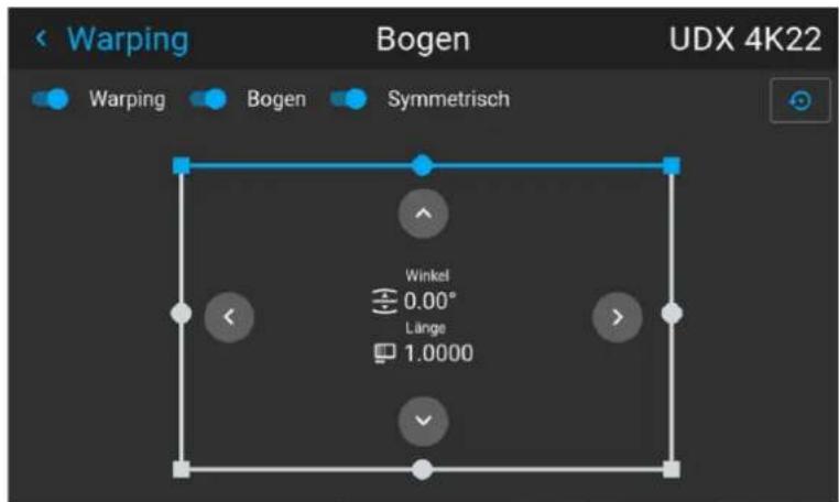 Warping Bogen UDX 4K22 Warping Bogen Symmetrisch Winkel 0.00° Länge 1.0000