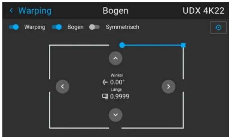 Warping Bogen UDX 4K22 Warping Bogen Symmetrisch Winkel 0.00° Länge 0.9999