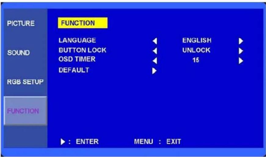 ORION Premium 15RTC - Function Menu - 1