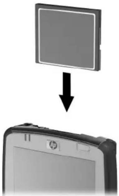 HP iPAQ hx2790c - Installing a Compact Flash (CF) Expansion Card - 1