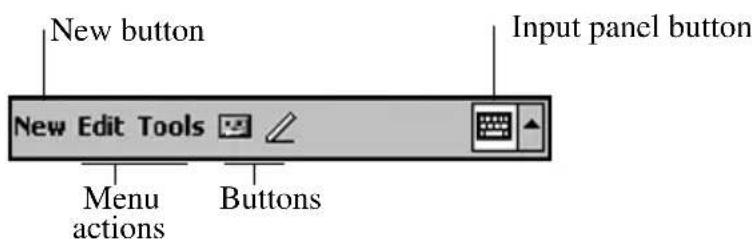 HP iPAQ hx2790c - Navigation Bar and Command Bar - 2