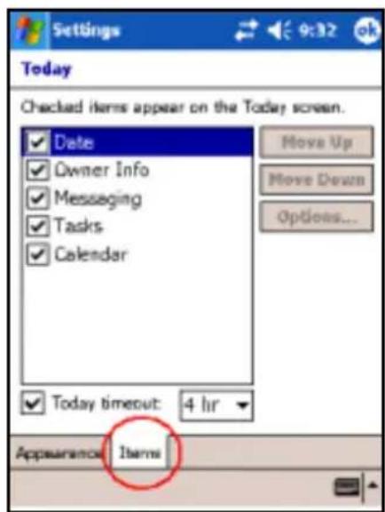 HP iPAQ hx2790c - Customizing the Today Screen - 2