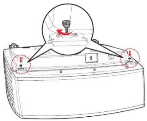 Diagram showing a device with labeled components and directional arrows indicating motion or assembly, including a magnified inset of the component.