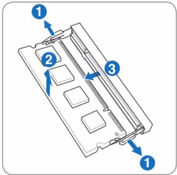 Diagram of a device with labeled parts and directional arrows indicating assembly or movement