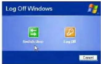 Log Off Windows Switch User Log Off Cancel