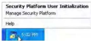 Security Platform User Initialization Manage Security Platform Help 5:02 PM