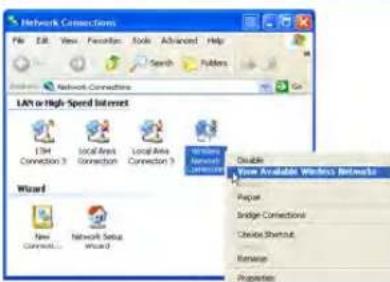 Network Connections File Edit View Favorites Tools Advanced Help Search Favorites Network Connections LAN or High-Speed Internet 134 Connection 3 Local Area Connection Local Area Connection 3 Windows Network Connection Wizard New Connect... Network Setup Wizard Double From Available Working Networks Regular Bridge Connections Device Short-cut Remove Properties