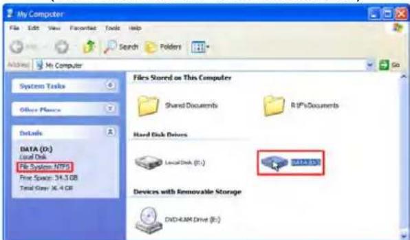 My Computer File Edit View Favorites Tools Help Address My Computer System Tasks Office Places Details DATA (D:) Local Disk File System NTFS Free Space: 34.3 GB Total Size: 16.4 GB Files Stored on This Computer Shared Documents R IPs Documents Hard Disk Drivers LocalDisk (R:) DATA 8.0 Devices with Removable Storage DVD-RAM Drive (R:)
