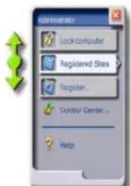 Administrator Lock computer Registered Sites Register... Control Center... Help