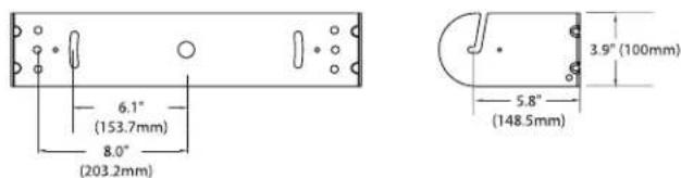 BOSE RoomMatch RMU105 - Loudspeaker and U-Bracket Dimensions - 6