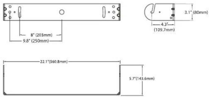 BOSE RoomMatch RMU105 - Loudspeaker and U-Bracket Dimensions - 4