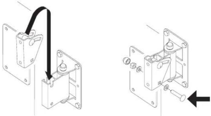 BOSE RoomMatch RMU105 - To mount the RMU loudspeakers using the bracket: - 4