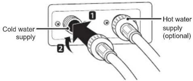 LG FM1007N3W - Connecting Hose to Appliance - 1