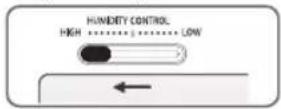 LG GS3159PVEV1 - Humidity control in the vegetable compartment (Applicable to some models only) - 1