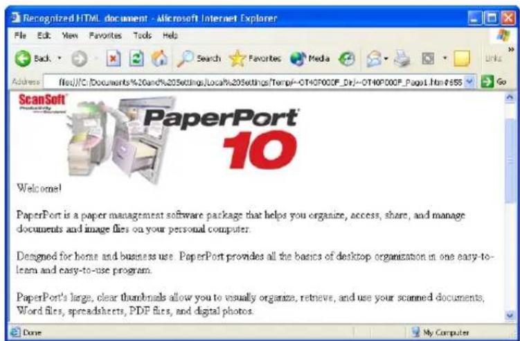 Visioneer Strobe XP 450 - To scan and create an HTML web page: - 2