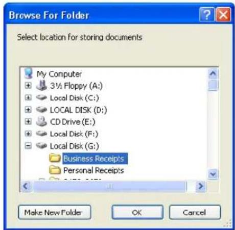 Visioneer Strobe XP 450 - Setting up multiple folders for transfer to storage: - 3