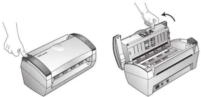 Visioneer Strobe XP 450 - To clear a paper jam: - 1
