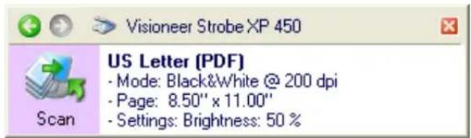 Visioneer Strobe XP 450 - SCAN FROM THE ONEOUCH PANEL - 2