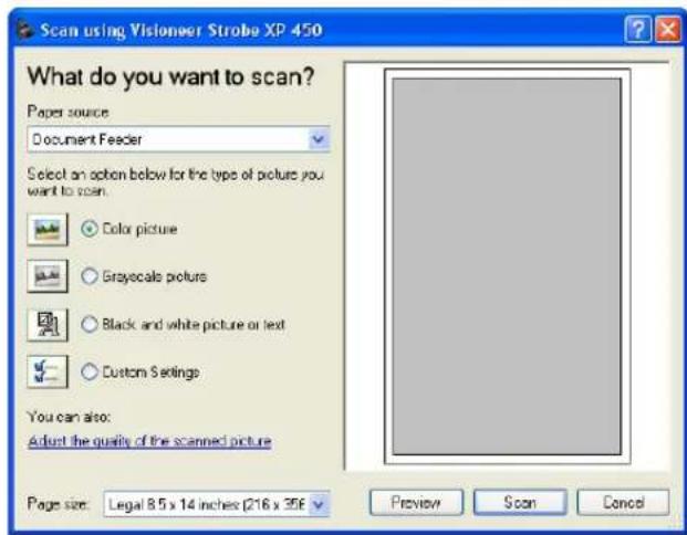 Visioneer Strobe XP 450 - From the File menu choose From Scanner or Camera. - 2