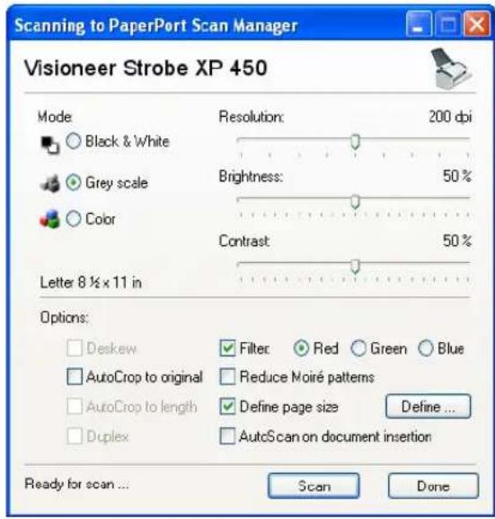 Visioneer Strobe XP 450 - SCANNING WITH THE TWAIN INTERFACE - 1