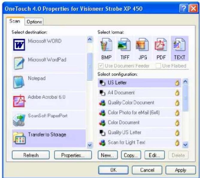 Visioneer Strobe XP 450 - To transfer documents to storage: - 1