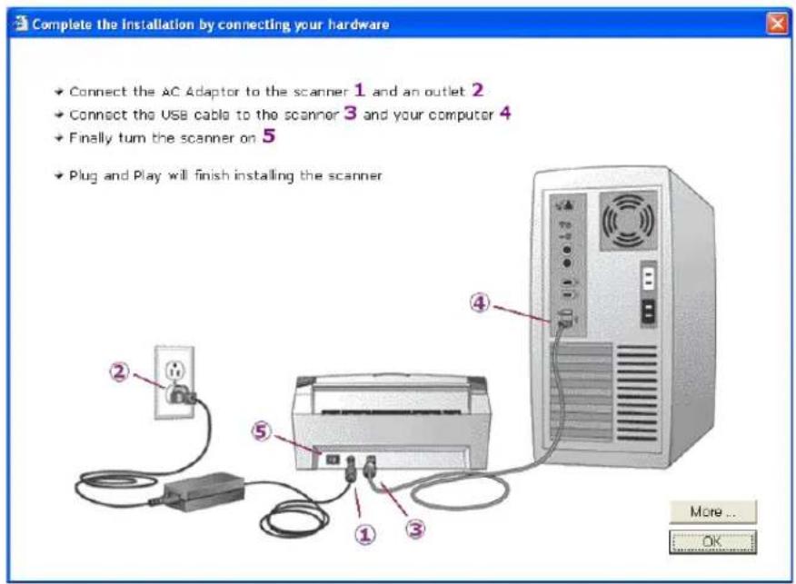 Visioneer Strobe XP 450 - STEP 4: CONNECT THE USB CABLE AND TURN ON THE POWER - 4