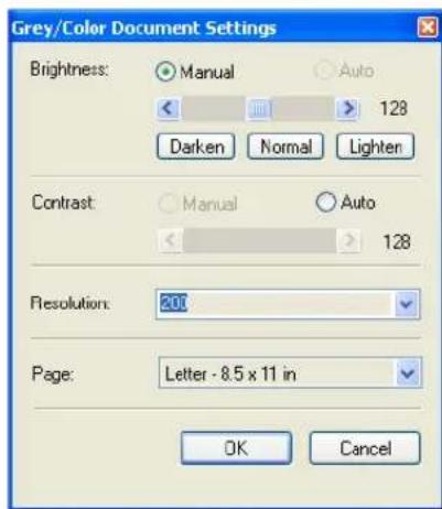 Visioneer Strobe XP 450 - To adjust the Color Document, GrayScale, or Text Document settings: - 1