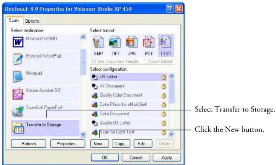Visioneer Strobe XP 450 - Setting up multiple folders for transfer to storage: - 1