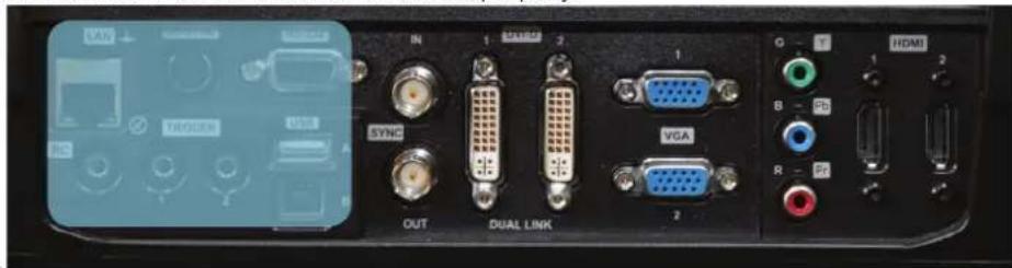 VAN THRUGEN OUT SYNC OUT DUAL LINK 1 2 3 4 5 6 7 8 9 10 11 12 13 14 15 16 17 18 19 20 VGA VDAI HDMI