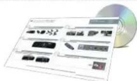 Screenshot of a CD or DVD interface displaying various product categories with icons and labels