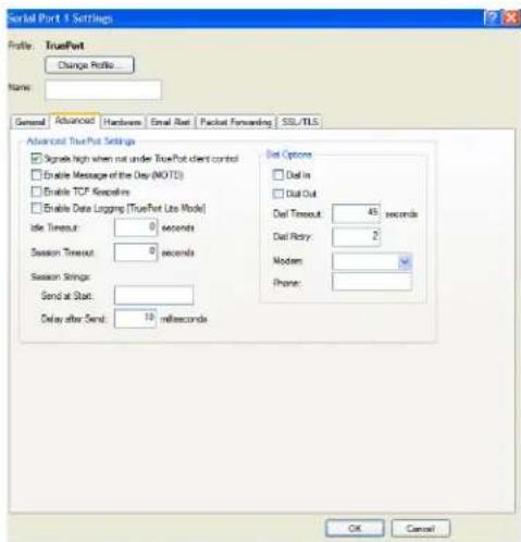 Perle IOLAN SCS16C - Advanced Tab Field Descriptions - 1