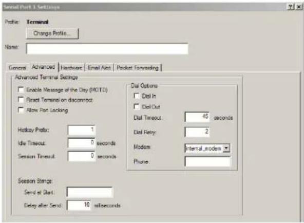 Perle IOLAN SCS16C - Advanced Tab Field Descriptions - 1